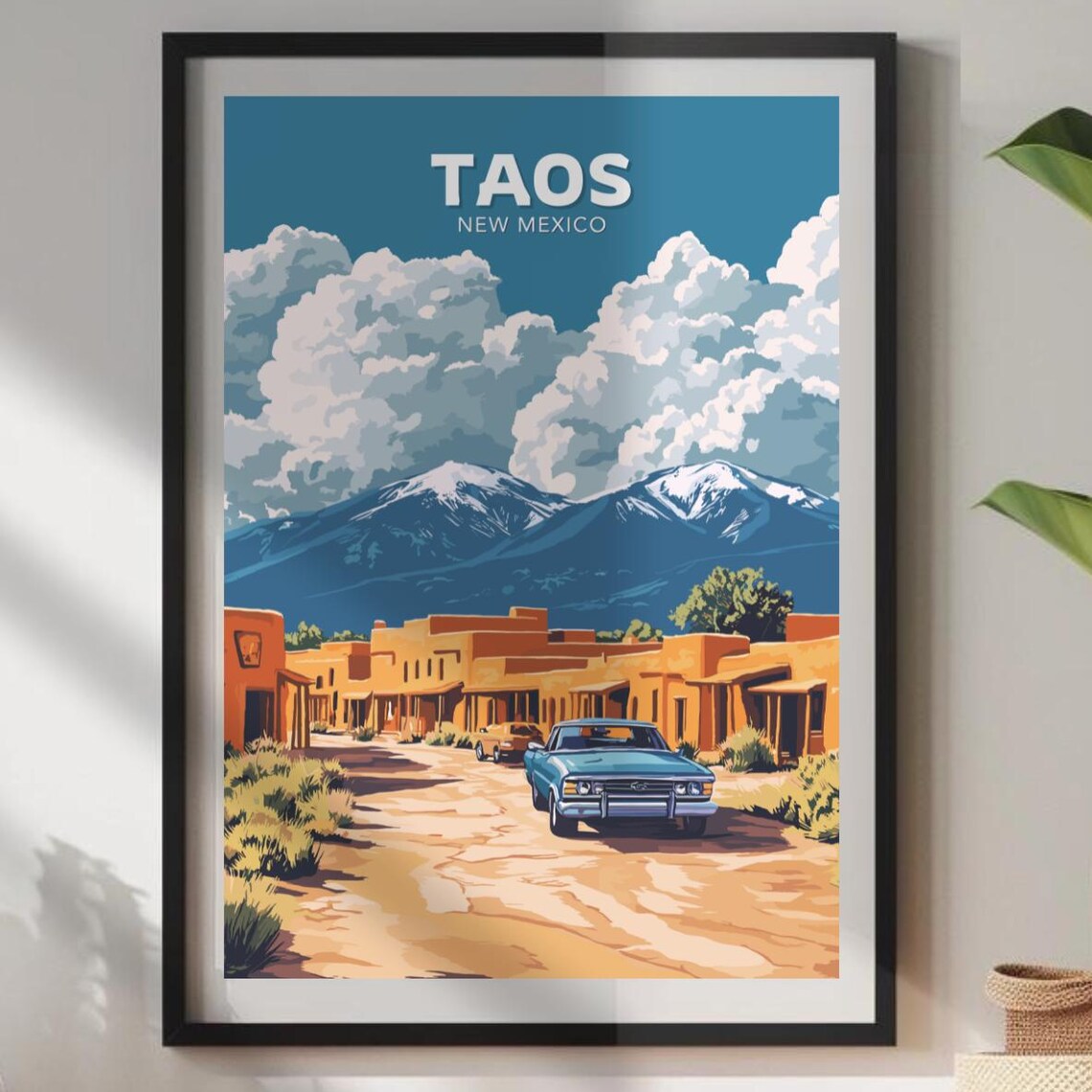 Taos Travel Poster New Mexico Wall Art Photo Print Artwork Home Dcor