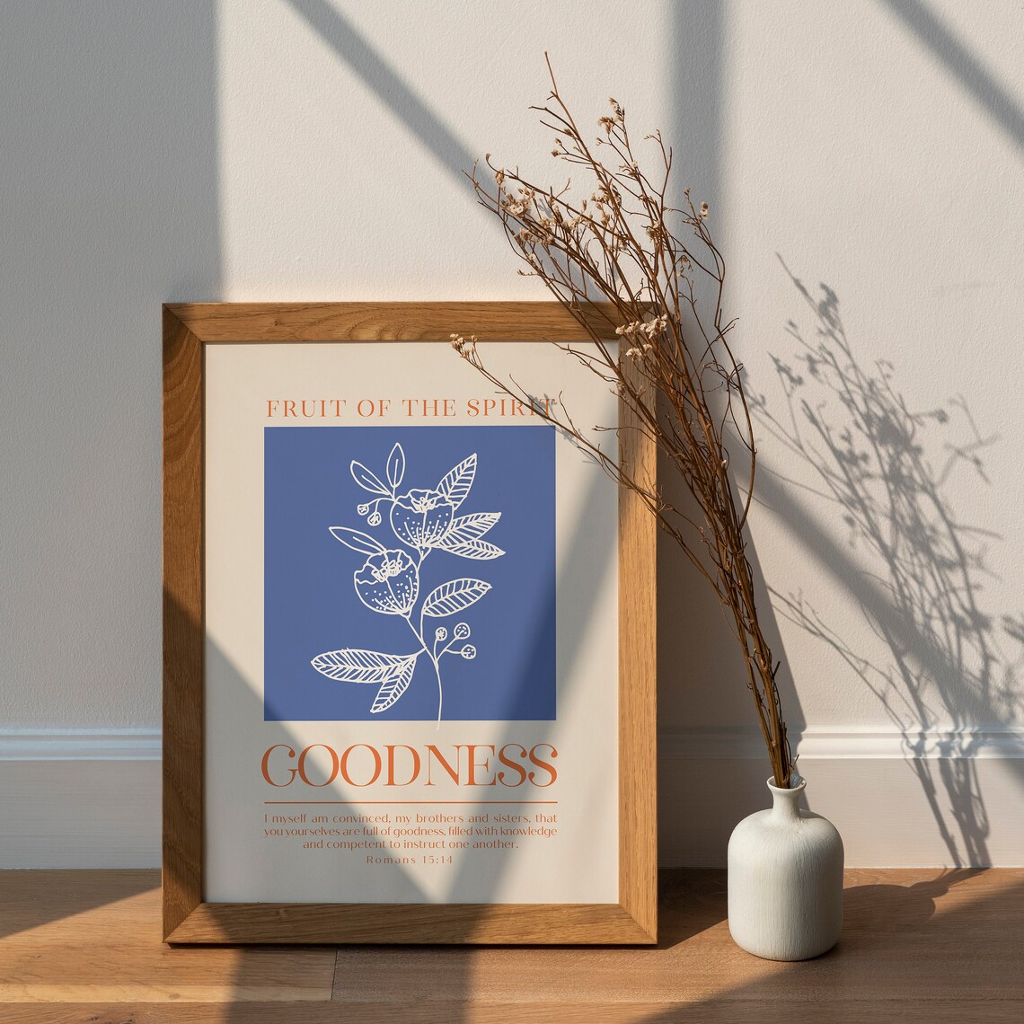 Fruit of the Spirit Goodness Romans 15:14 Botanical Art Print - Image 2