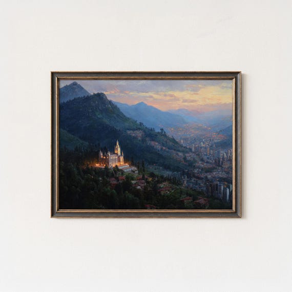 Bogot Colombia Art Print Monserrate Sanctuary South America Travel Decor