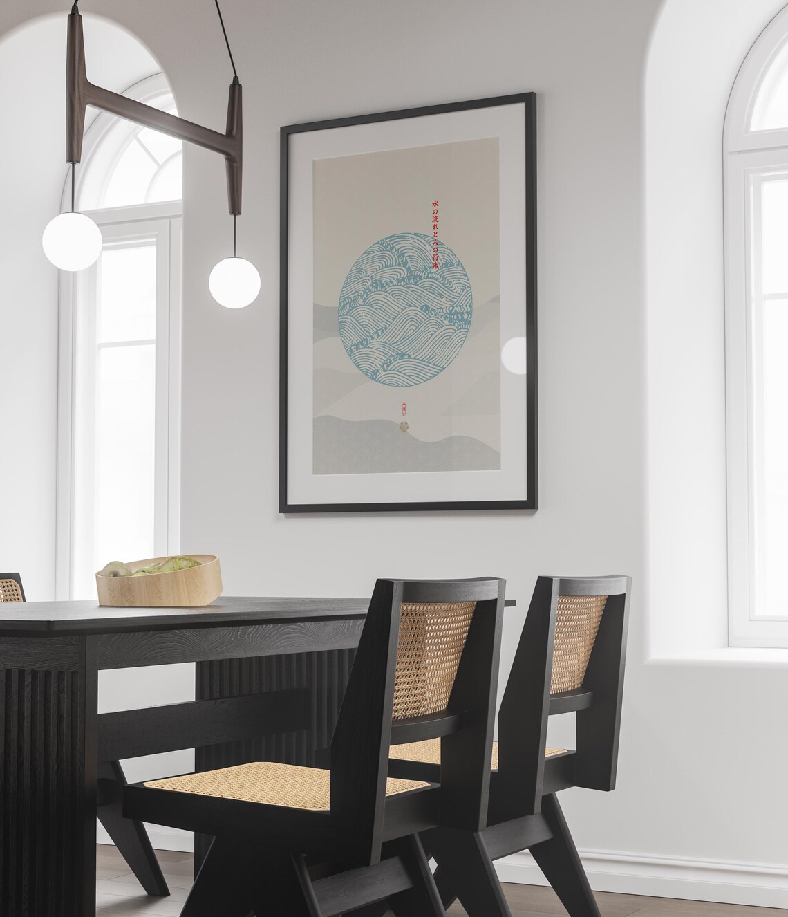 Circle Of Waves Japanese Waves Hokusai Art Print - Image 3