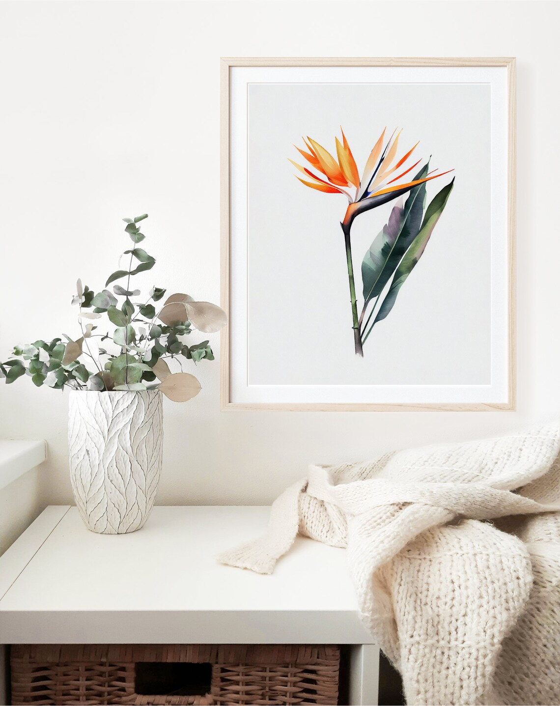 Bird of Paradise Watercolor Art Print, Boho Tropical - Image 3