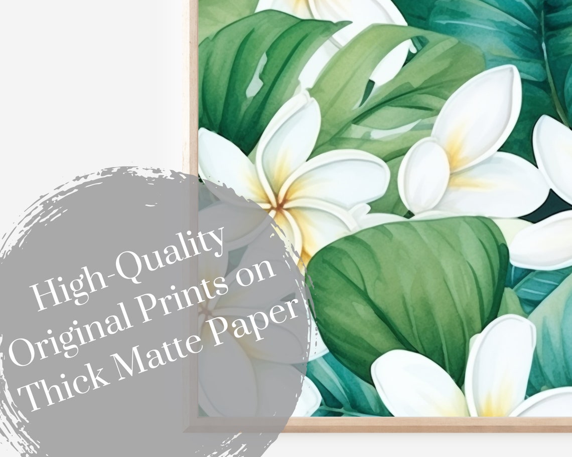 Exotic Plumeria Paradise Painting Tropical Floral Art For Home Decor Vibrant Island Flowers Hawaiian Botanical Wall Decor Unique Art - Image 3