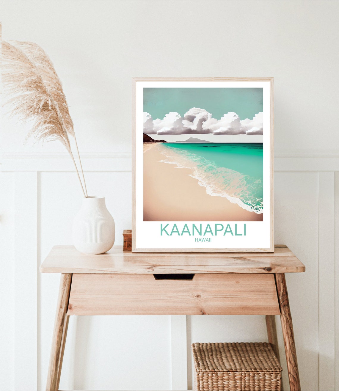 Kaanapali Hawaii Beach Retro Travel Poster Turquoise Ocean Print - Image 3