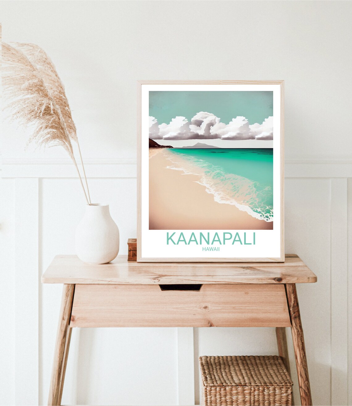 Kaanapali Maui Travel Print Hawaii Artwork Island Art Maui Poster Travel Poster Minimalist Art Boho Art Travel Artwork Maui Print - Image 3