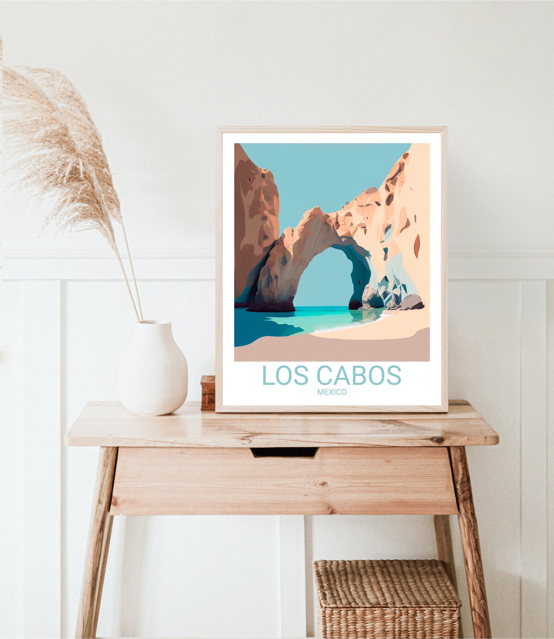 Los Cabos Mexico El Arco Stone Arch Retro Beach Travel Poster - Image 3