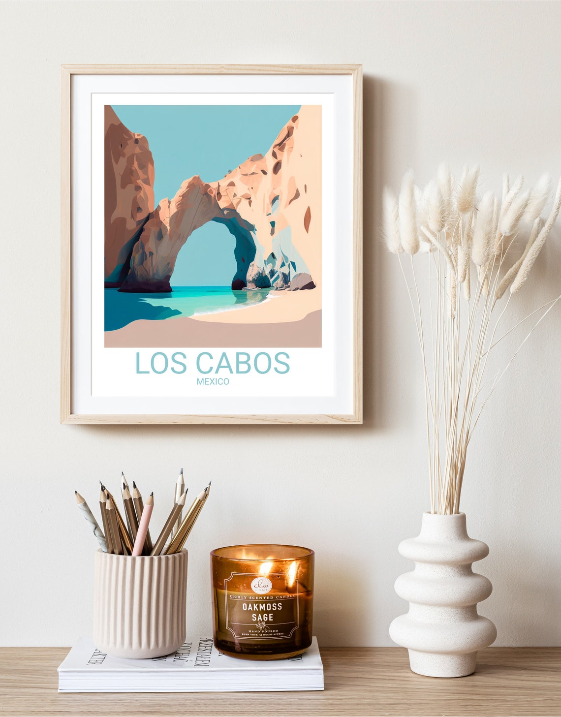 Los Cabos Mexico El Arco Stone Arch Retro Beach Travel Poster - Image 2