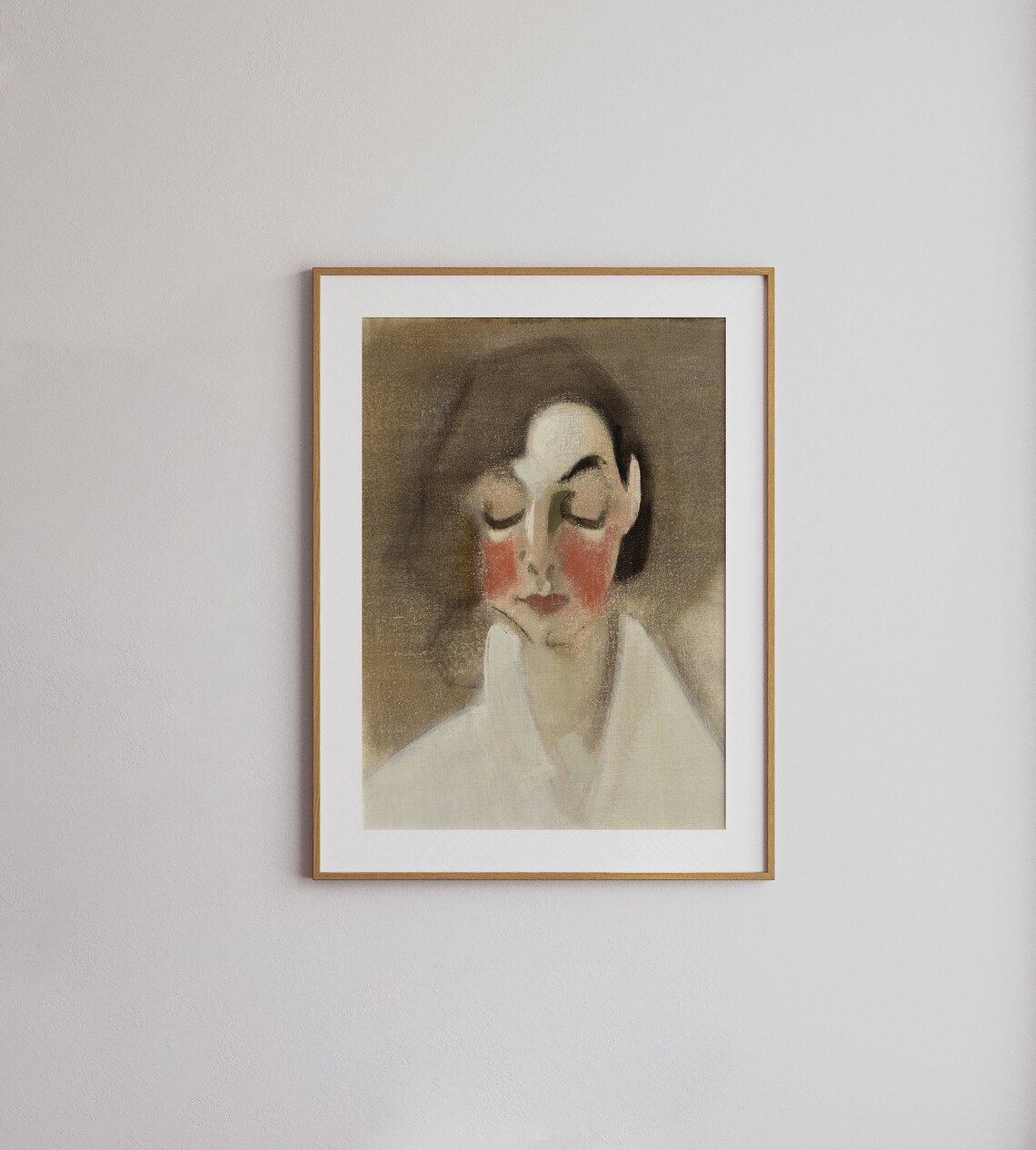 Vintage Woman Portrait Art Print, Preppy Cottage Core - Image 2