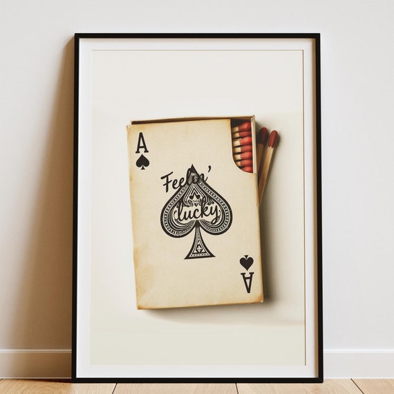 Feeling Lucky Ace Of Spades Retro Matchbox