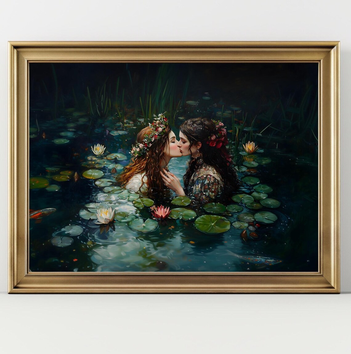 Sapphic Love Queens Gothic Art Print, Victorian - Image 3