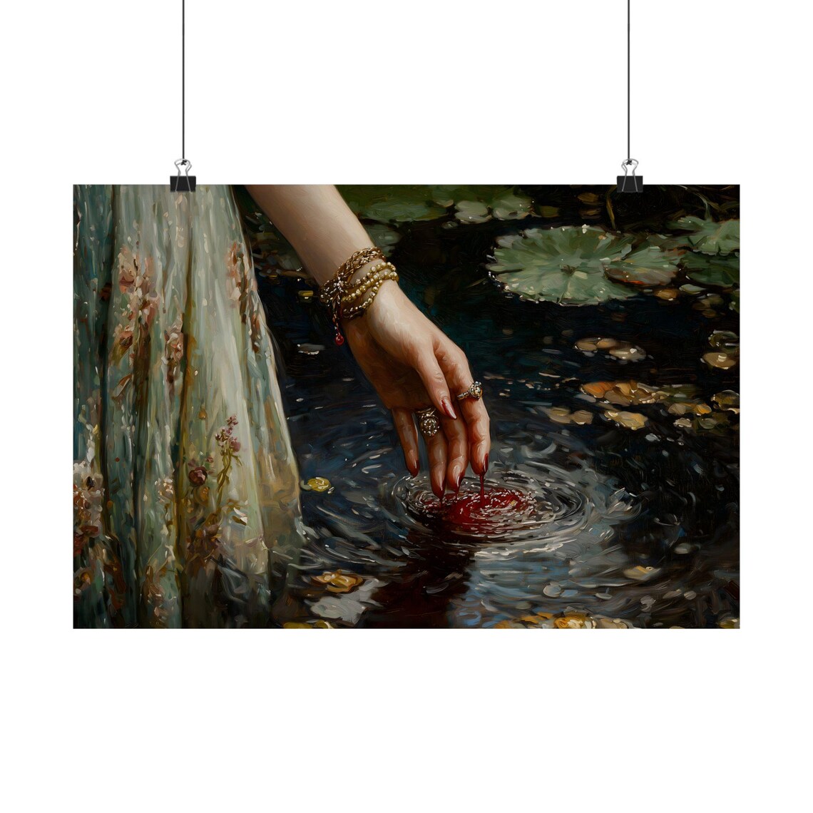 Lady Macbeth's Bloody Hands, Dark Gothic Art Print - Image 2