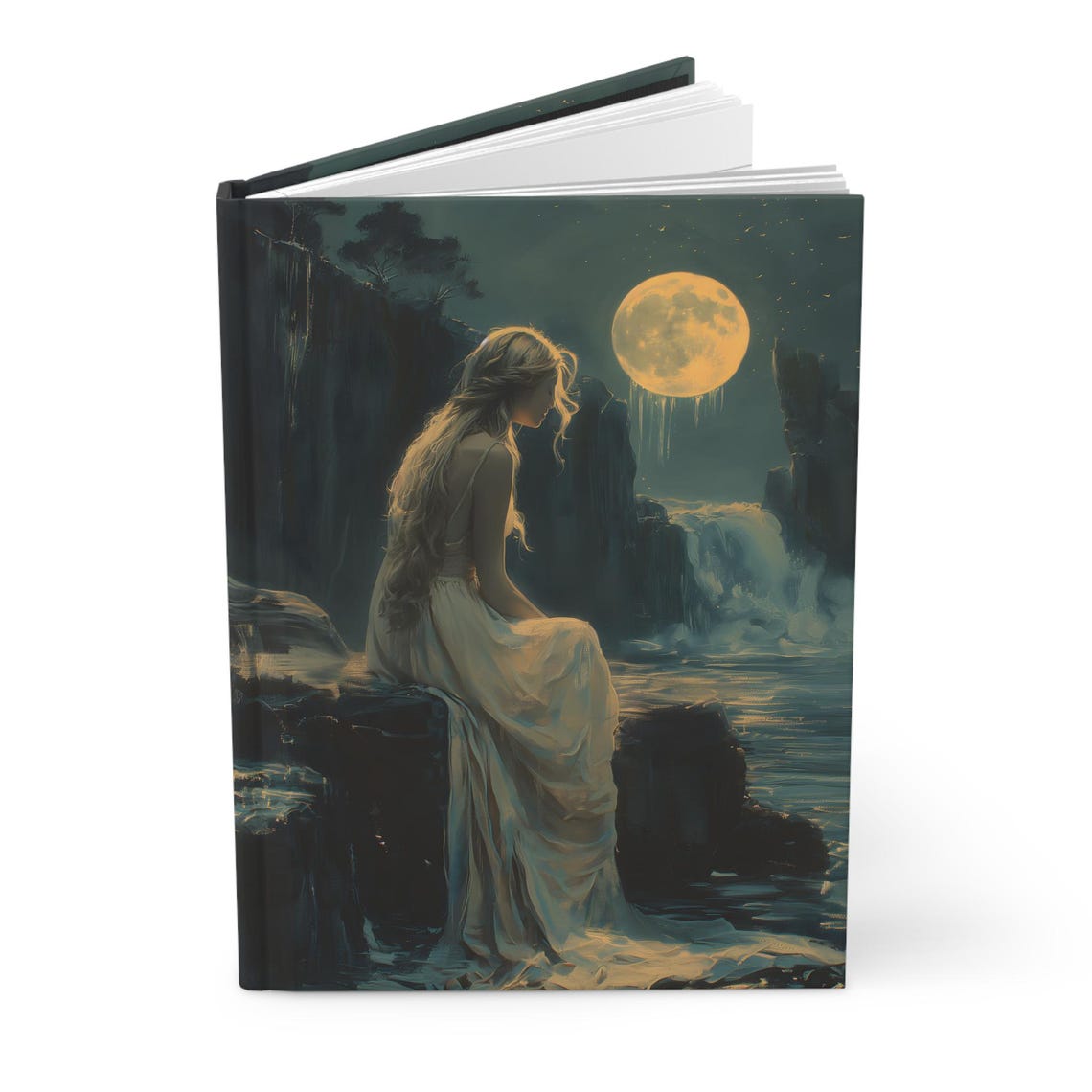 Selene Fullmoon Dark Academia Aesthetic Notebook Hardcover Journal Dark Decor Aesthetic Dark Cottagecore Gothic Notebook Gift Journal - Image 3