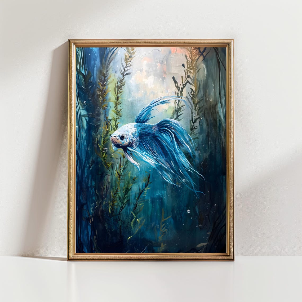 Aquarell Betta Fisch Painting Betta Fish Watercolor Print Of Fish Aquarium Painting Betta Art Aquarium Lover Gift For Betta Fisch Owner - Image 2