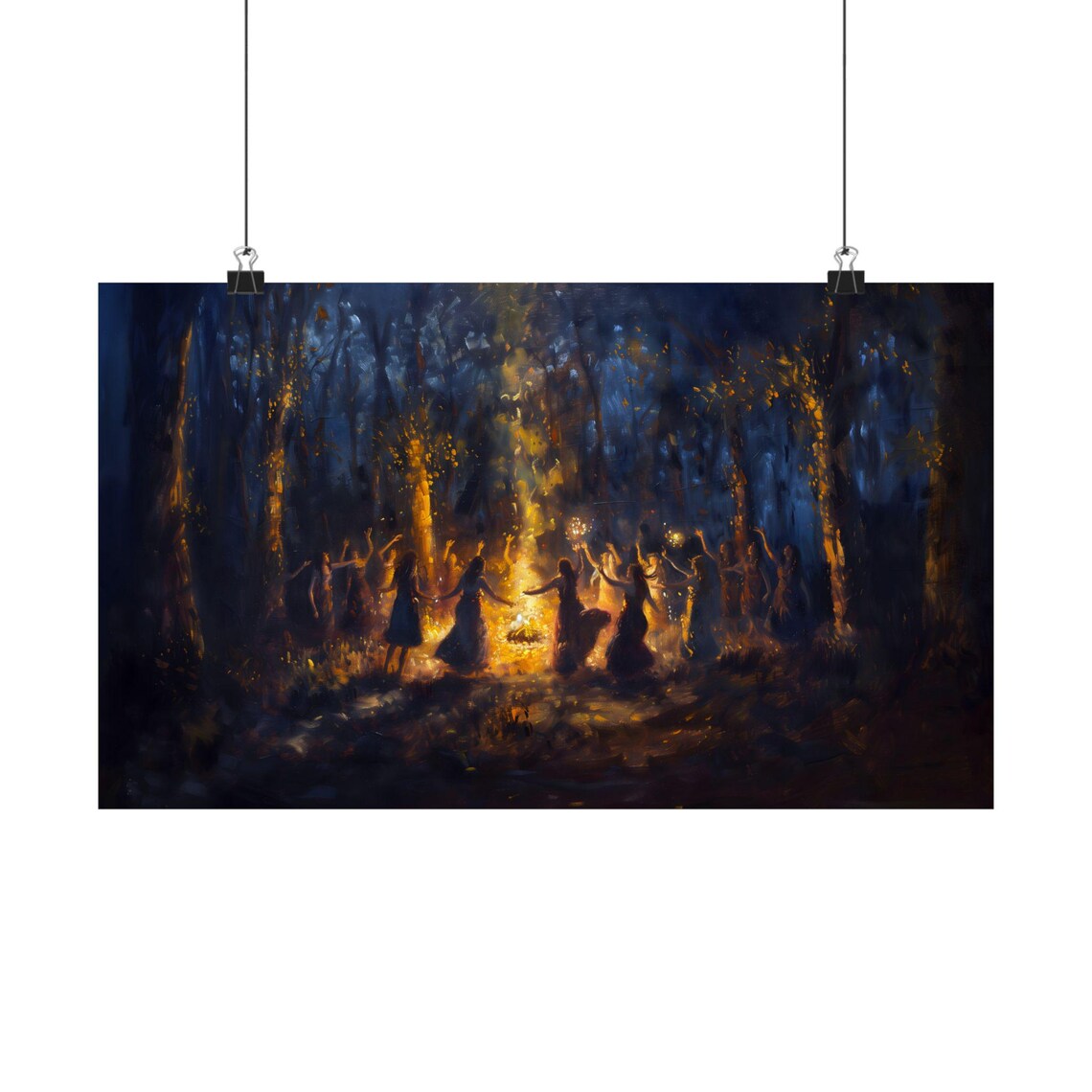 Fire Dance Nymphs and Witches, Dark Academia Art Print - Image 2