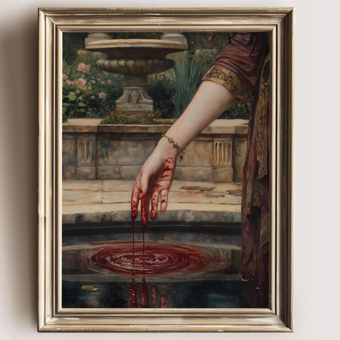 Lady Macbeth Bloody Hands Gothic Wall Art Print