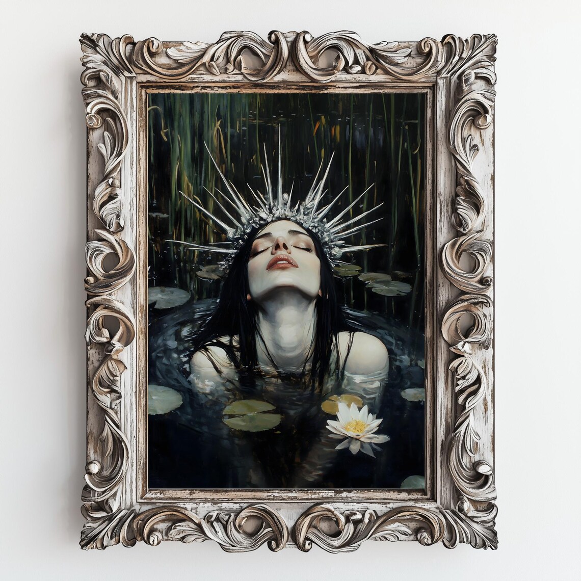 Dark Ophelia, Dark Academia Gothic Wall Art Print - Image 3