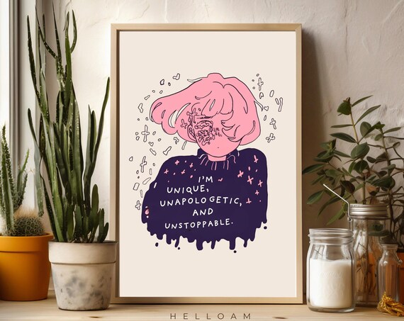 Woman Affirmation Gift For Mom Inspirational Women Strong Women Women Empowerment Positive Quotes Woman Affirmation Funny Wall Art