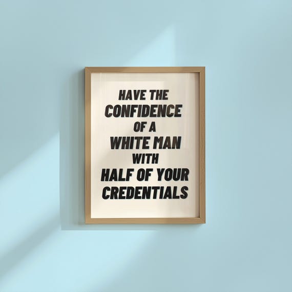 Wall Art Print Sassy Office With Confidence Quote Motivational Decor For Workspaces