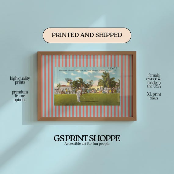 Hollywood Florida Golf Course Horizontal Art Print