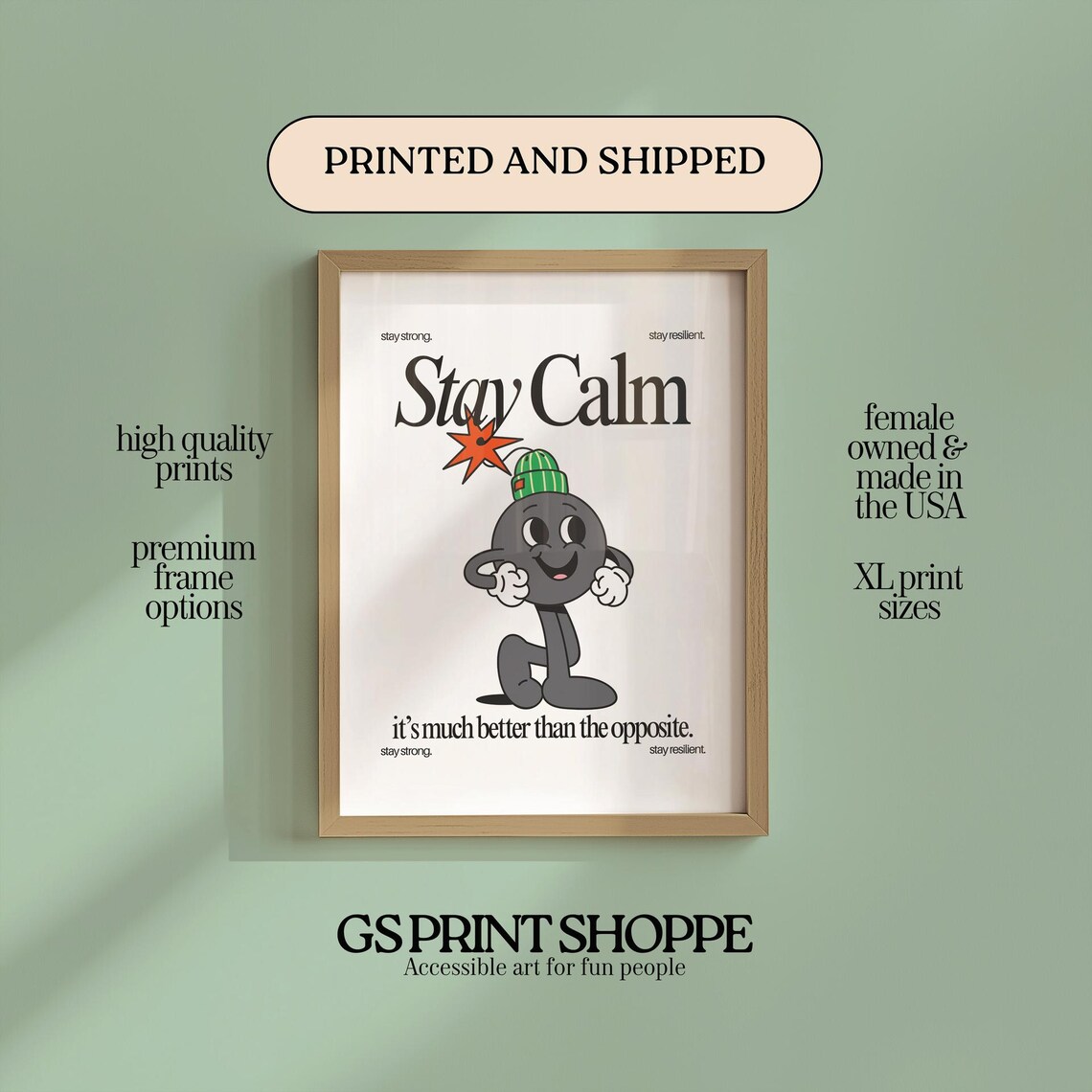 Stay Calm It's Much Better Than the Opposite Funny Motivational Poster
