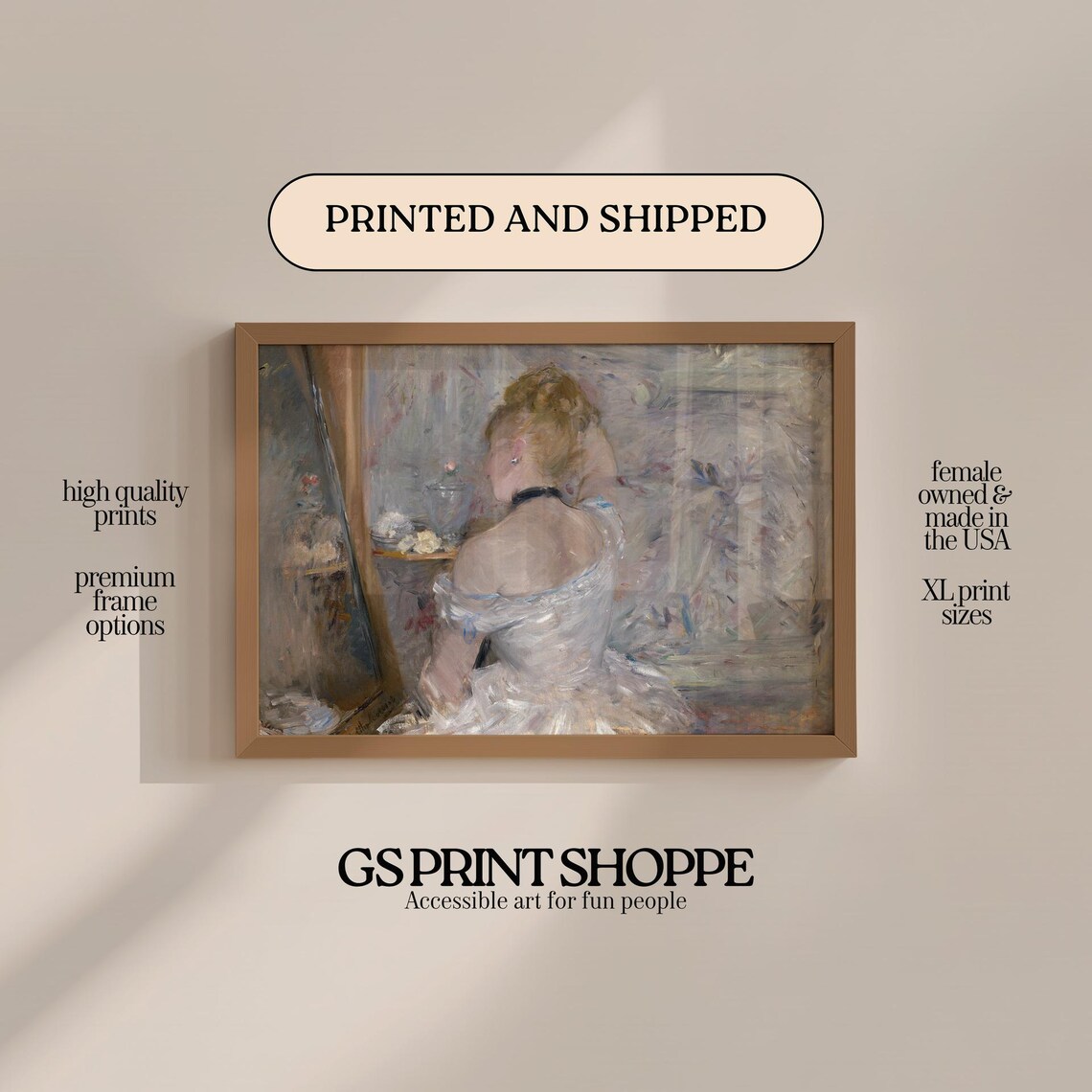Woman At Her Toilette Horizontal Art Print