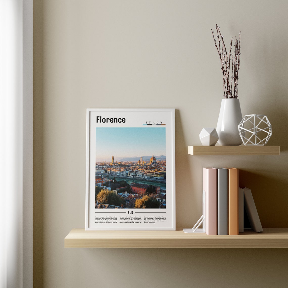 Florence Minimal Travel Poster, Italy - Image 3