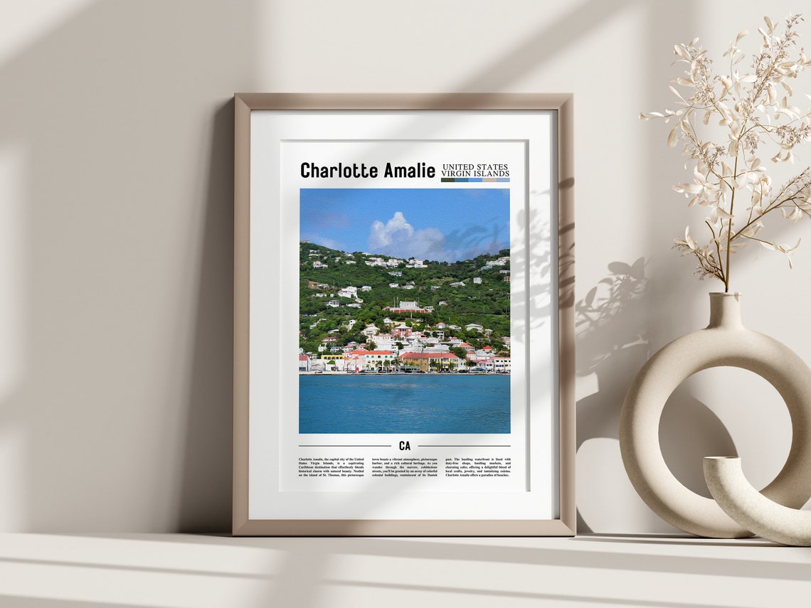 Charlotte Amalie Minimal Travel Poster - Image 3