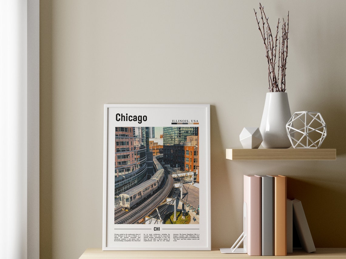 Chicago Print Chicago Poster Chicago Wall Art United States Photo United States Poster United States Print - Image 3