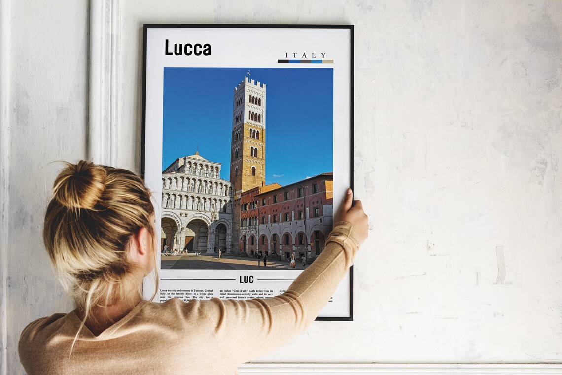 Lucca Minimal Travel Poster, Italy Photo - Image 4