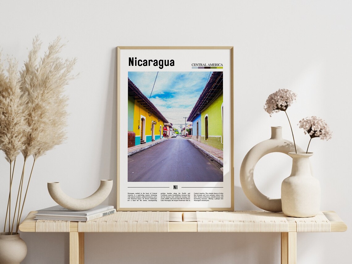 Nicaragua Travel Poster, Central America - Image 6