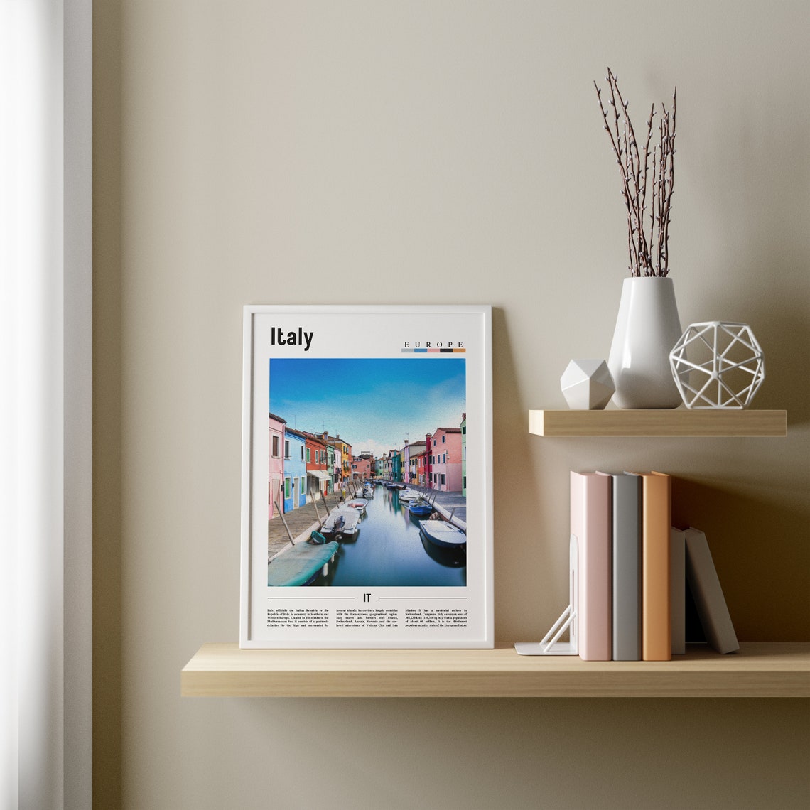 Italy Poster Italy Print Italy Wall Art Italy Photo Italy Poster Italy Print Italy Wall Art Minimal Travel Poster - Image 2