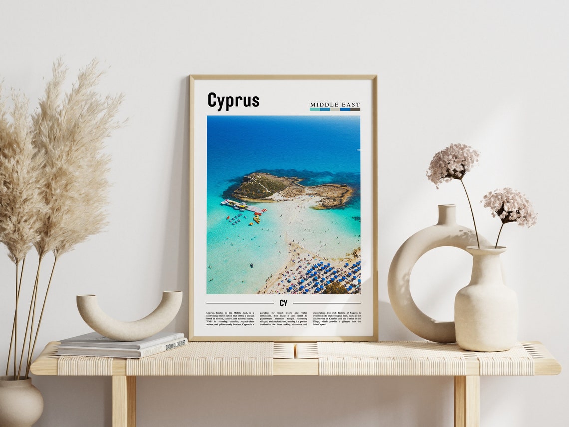 Cyprus Poster Cyprus Print Cyprus Wall Art Asia Print Asia Poster Asia Photo Minimal Travel Poster - Image 6