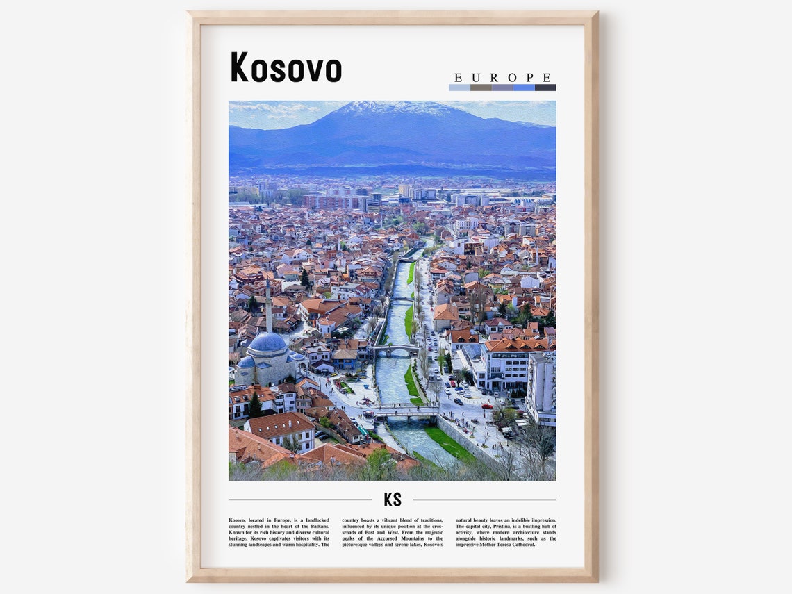 Kosovo Poster Kosovo Print Kosovo Wall Art Europe Photo Europe Poster Europe Print Travel Poster