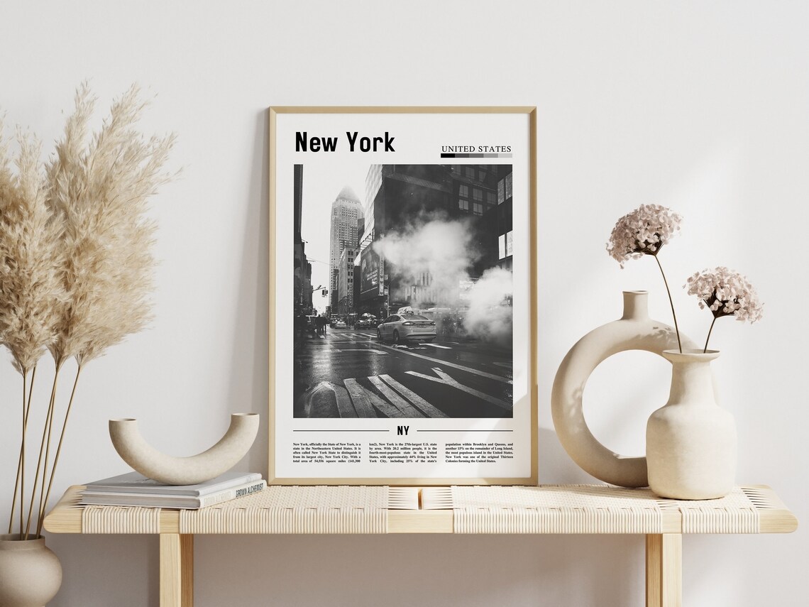 New York Minimal Travel Poster, Black And White - Image 6