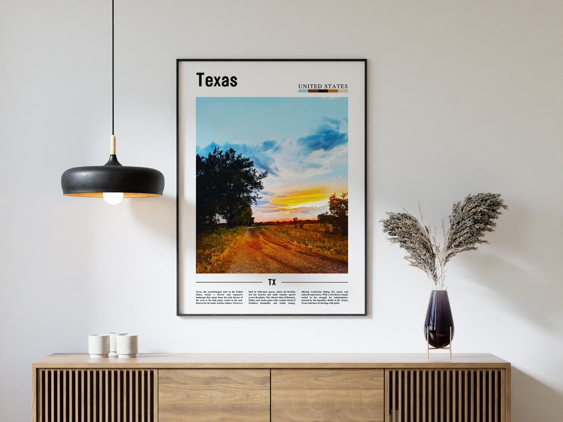 Texas Poster Texas Print Texas Wall Art Texas Photo United States Photo United States Poster United States Print - Image 4