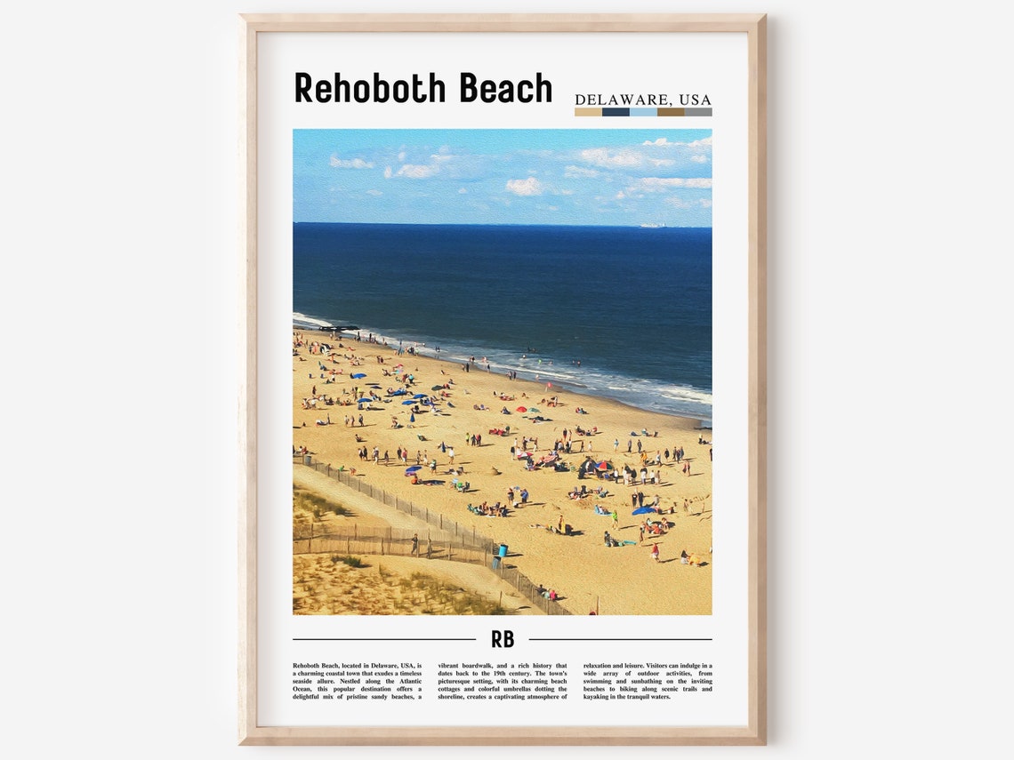 Rehoboth Beach Poster Rehoboth Beach Print Rehoboth Beach Wall Art United States Photo United States Poster United States Print