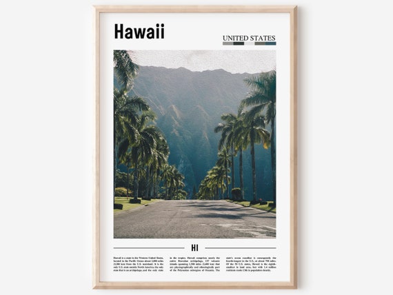 Hawaii Poster Hawaii Print Hawaii Wall Art United States Photo United States Poster United States Print Travel Poster