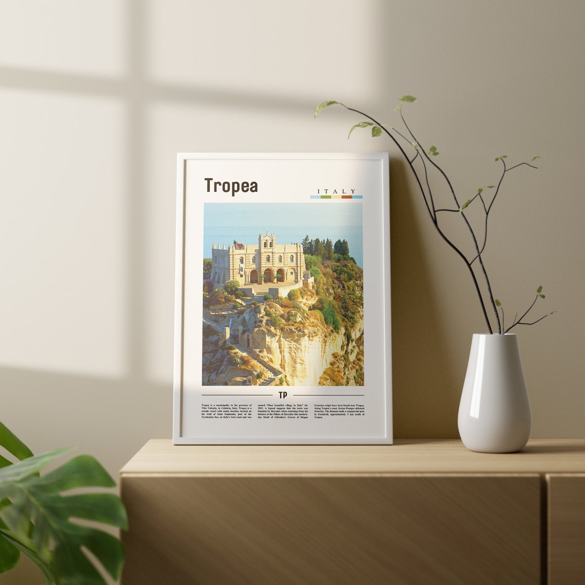 Tropea Print Tropea Poster Tropea Wall Art Italy Photo Italy Poster Italy Print Italy Wall Art Minimal Travel Poster - Image 2