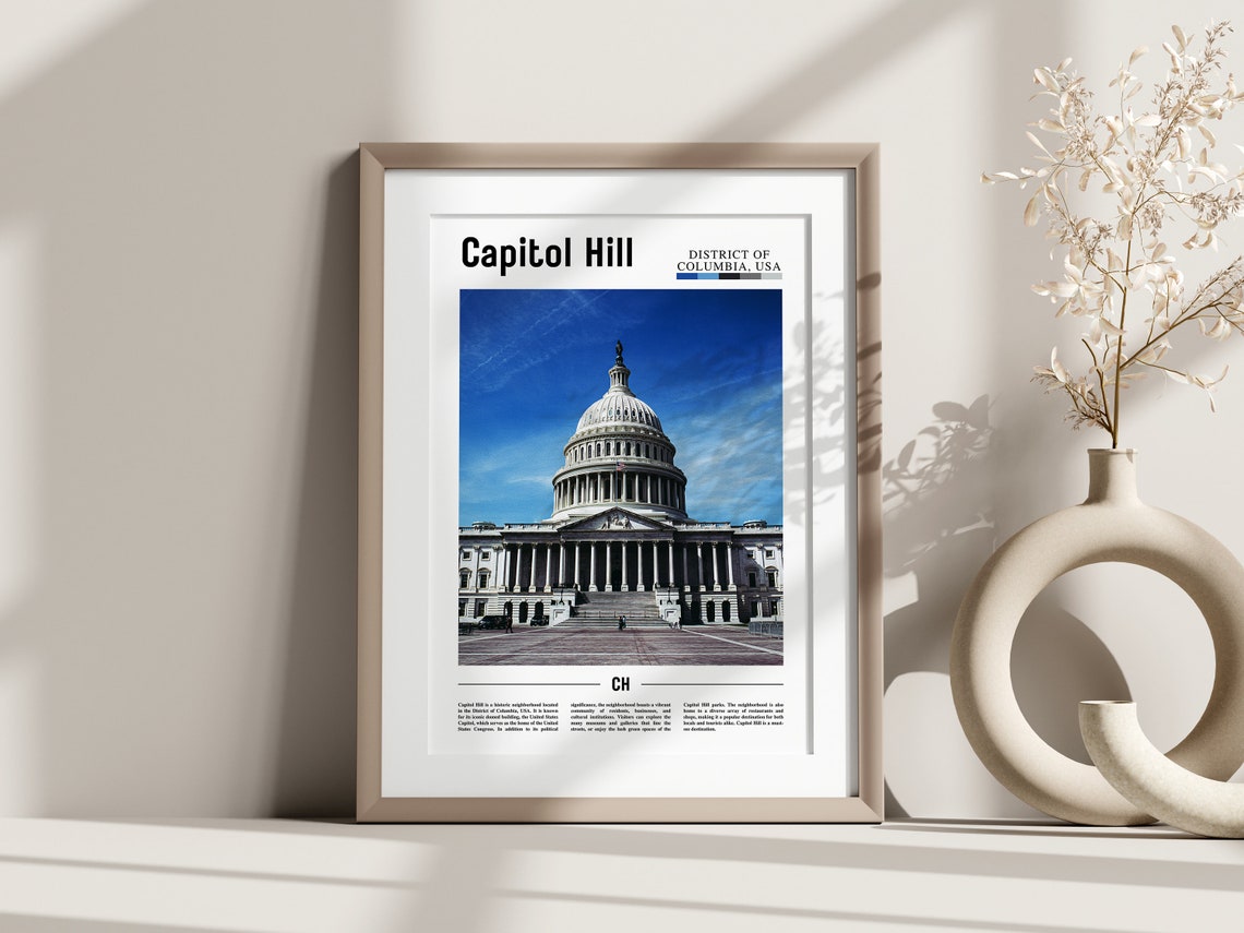 Capitol Hill Poster Capitol Hill Print Capitol Hill Wall Art United States Photo United States Poster United States Print - Image 3