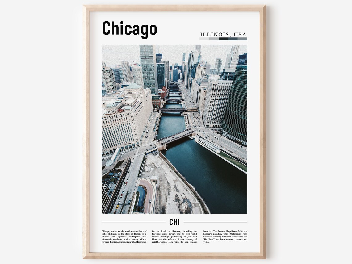 Chicago Travel Poster, United States Photo