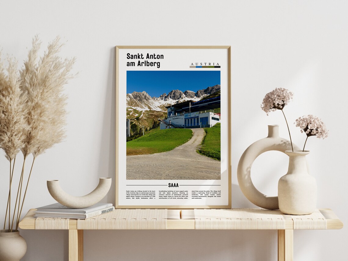 Sankt Anton Am Arlberg Minimal Travel Poster - Image 6