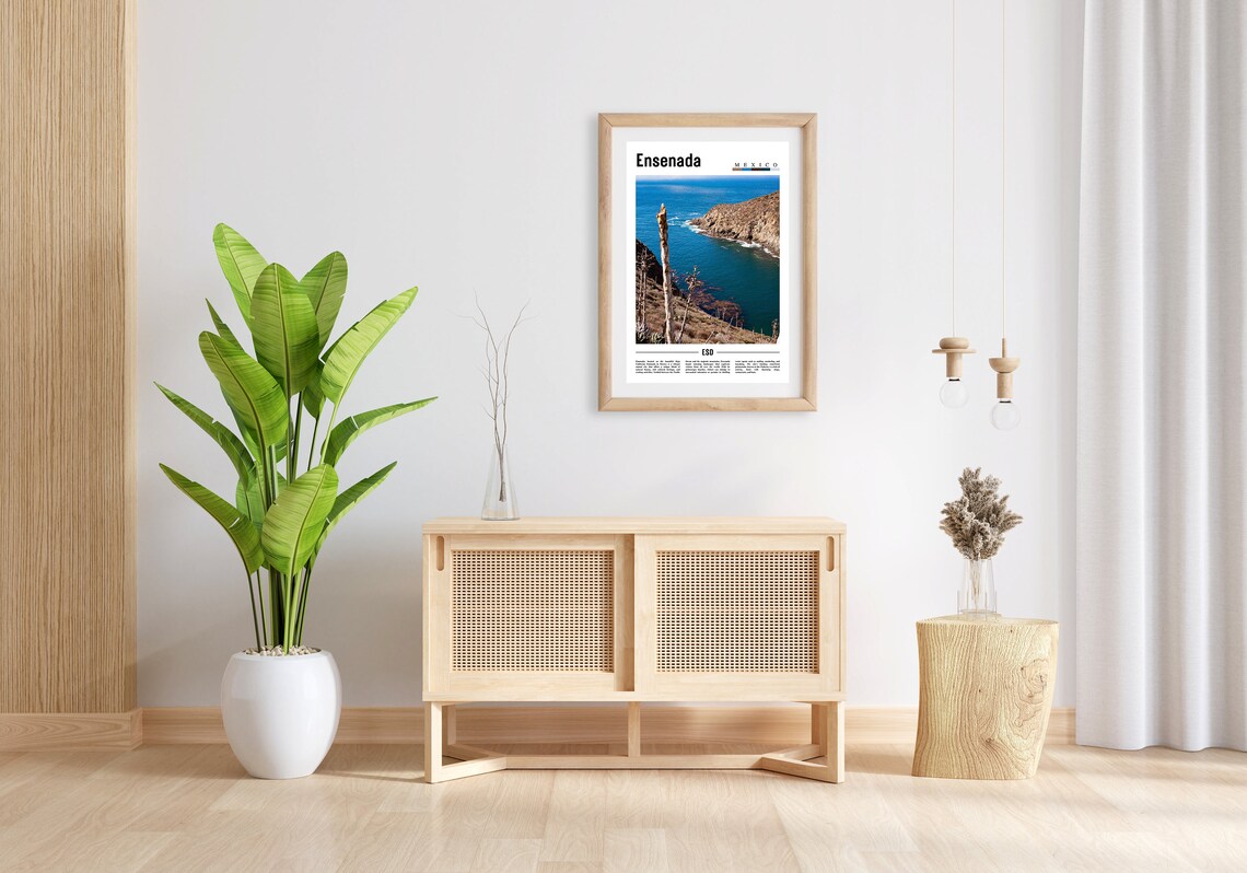 Ensenada Minimal Travel Poster, Oil Painting - Image 5