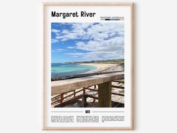 Margaret River Print Margaret River Poster Margaret River Wall Art Minimal Travel Print Minimal City Poster Travel Oil Painting Poster