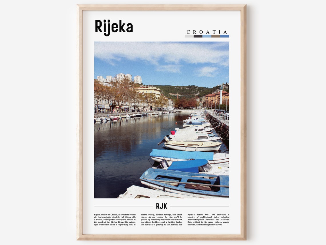 Rijeka Poster Rijeka Print Rijeka Wall Art Europe Photo Europe Poster Europe Print Travel Poster