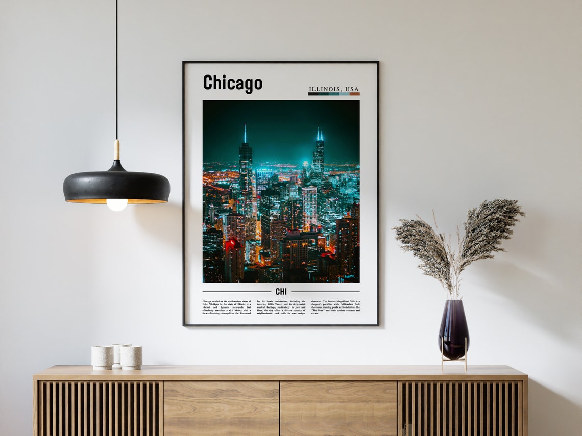 Chicago Print Chicago Poster Chicago Wall Art United States Photo United States Poster United States Print - Image 4