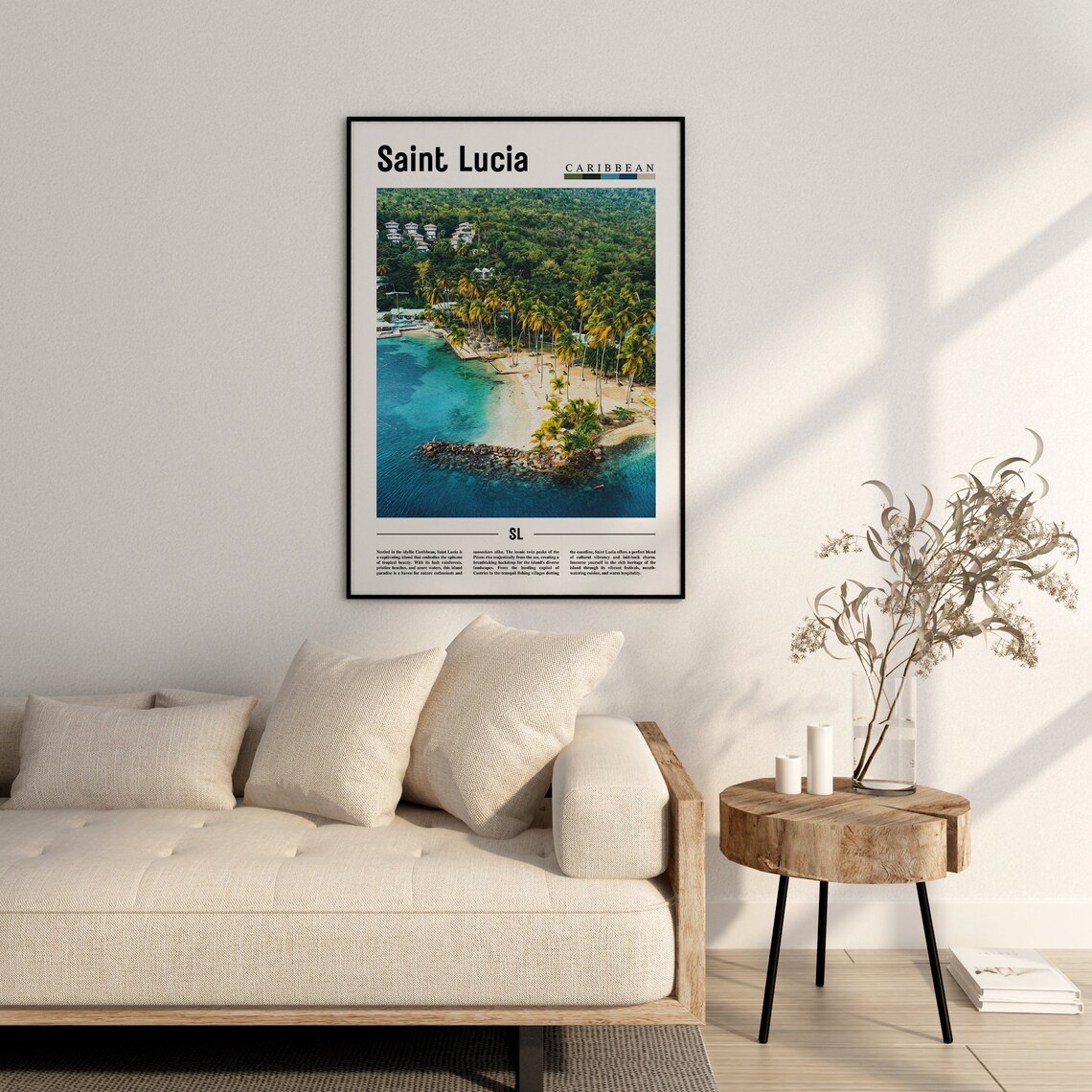 Saint Lucia Travel Poster, Caribbean Photo Print - Image 2