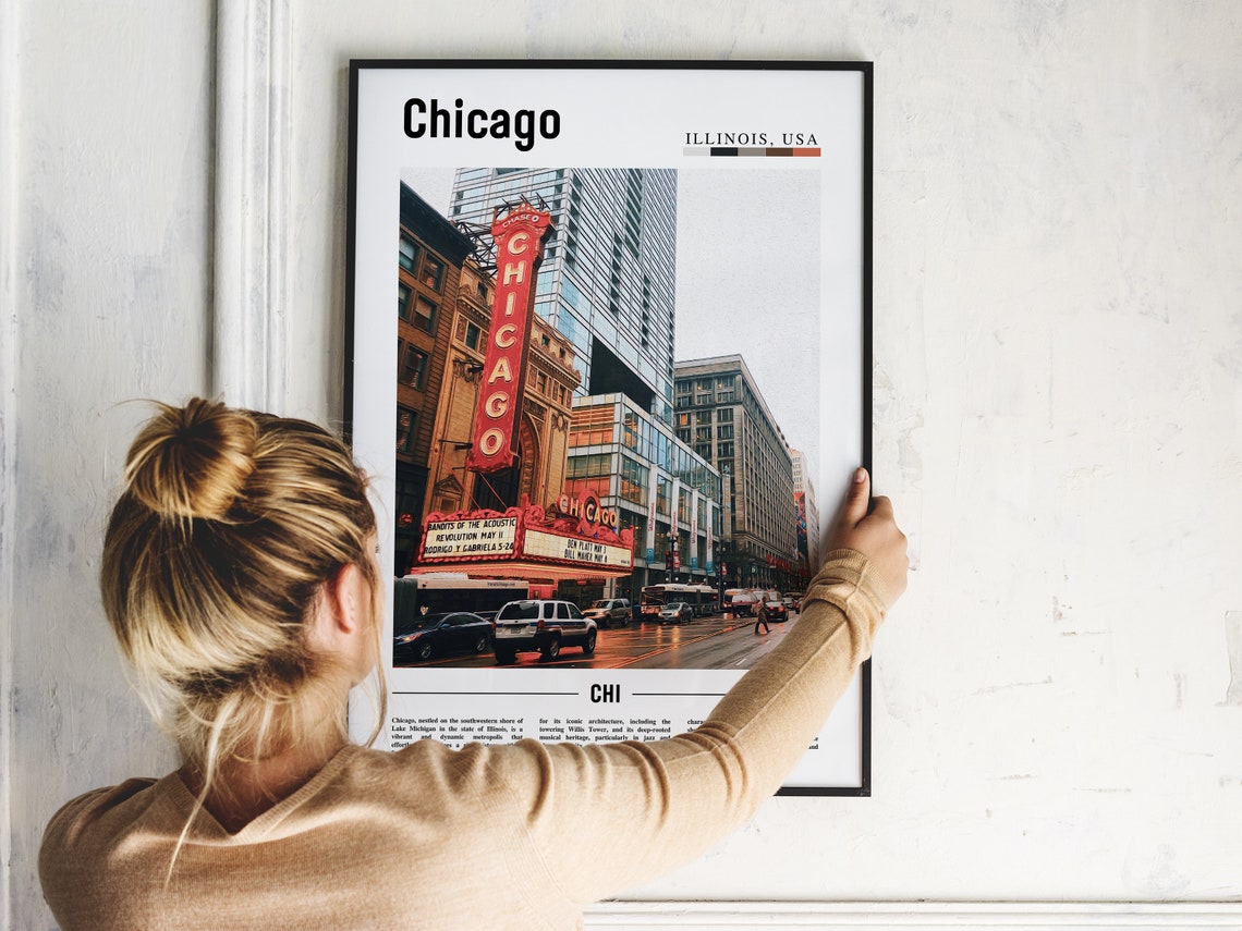 Chicago Print Chicago Poster Chicago Wall Art United States Photo United States Poster United States Print - Image 5