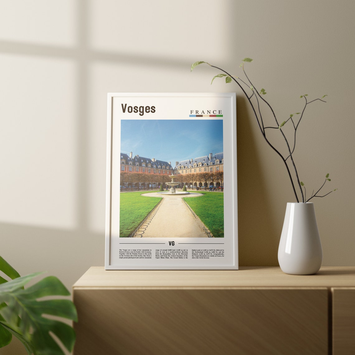 Vosges Print Vosges Poster Vosges Wall Art Oil Painting Poster Colorful City Print City Artwork Travel Artwork Travel Wall Art - Image 3