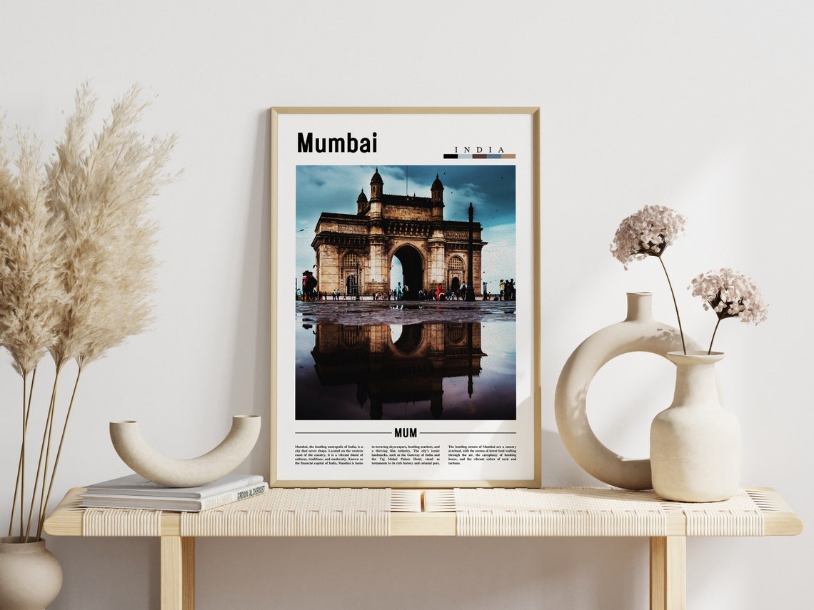 Mumbai Poster Mumbai Print Mumbai Wall Art Asia Print Asia Poster Asia Photo Minimal Travel Poster - Image 6