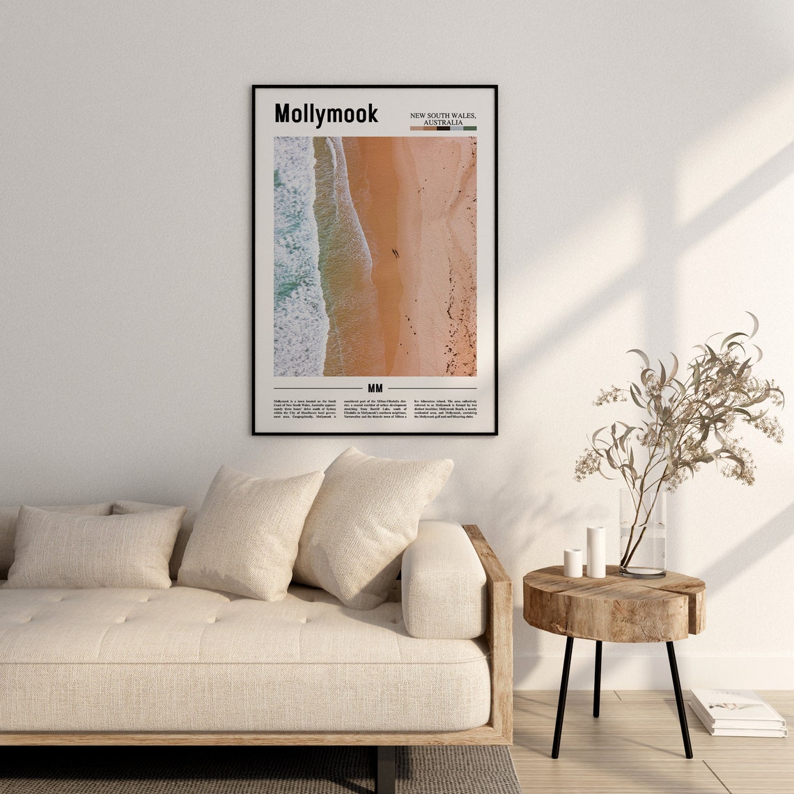 Mollymook Print Mollymook Poster Mollymook Wall Art Minimal Travel Print Minimal City Poster Travel Destination Oil Painting Poster - Image 2