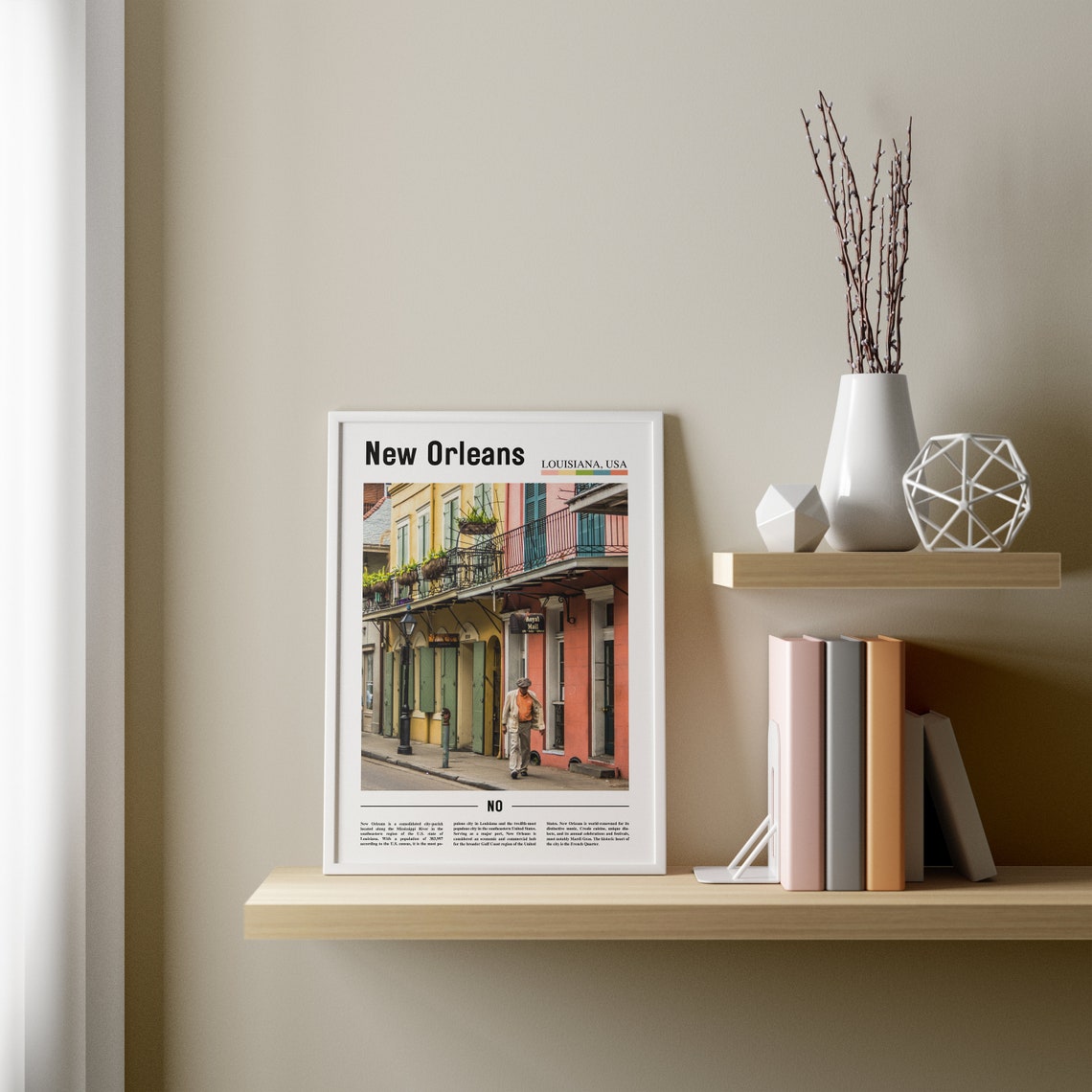 New Orleans Print New Orleans Poster New Orleans Wall Art Minimal Travel Print Minimal City Poster Oil Painting Poster - Image 3